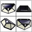 SolLight - Luminária Solar Arandela LED com Carregador Solar e Sensor de Movimento 100 LEDs Resistente à Água com Sensor Camping - Brasil Net Market