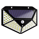 SolLight - Luminária Solar Arandela LED com Carregador Solar e Sensor de Movimento 100 LEDs Resistente à Água com Sensor Camping - Brasil Net Market